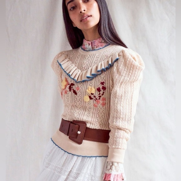 LoveshackFancy Rennley sweater NWT RARE - Picture 12 of 12